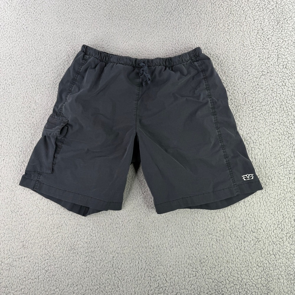 Be Present Yoga Shorts Mens Medium Black Elastic‎ Waist Cargo Pocket Agility